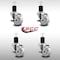 Service Caster 3'' SS Nylon Swivel 1-3/4'' Expanding Stem Caster Set with Brake, 4PK SCC-SSEX20S314-NYS-TLB-134-4 - alternate 4
